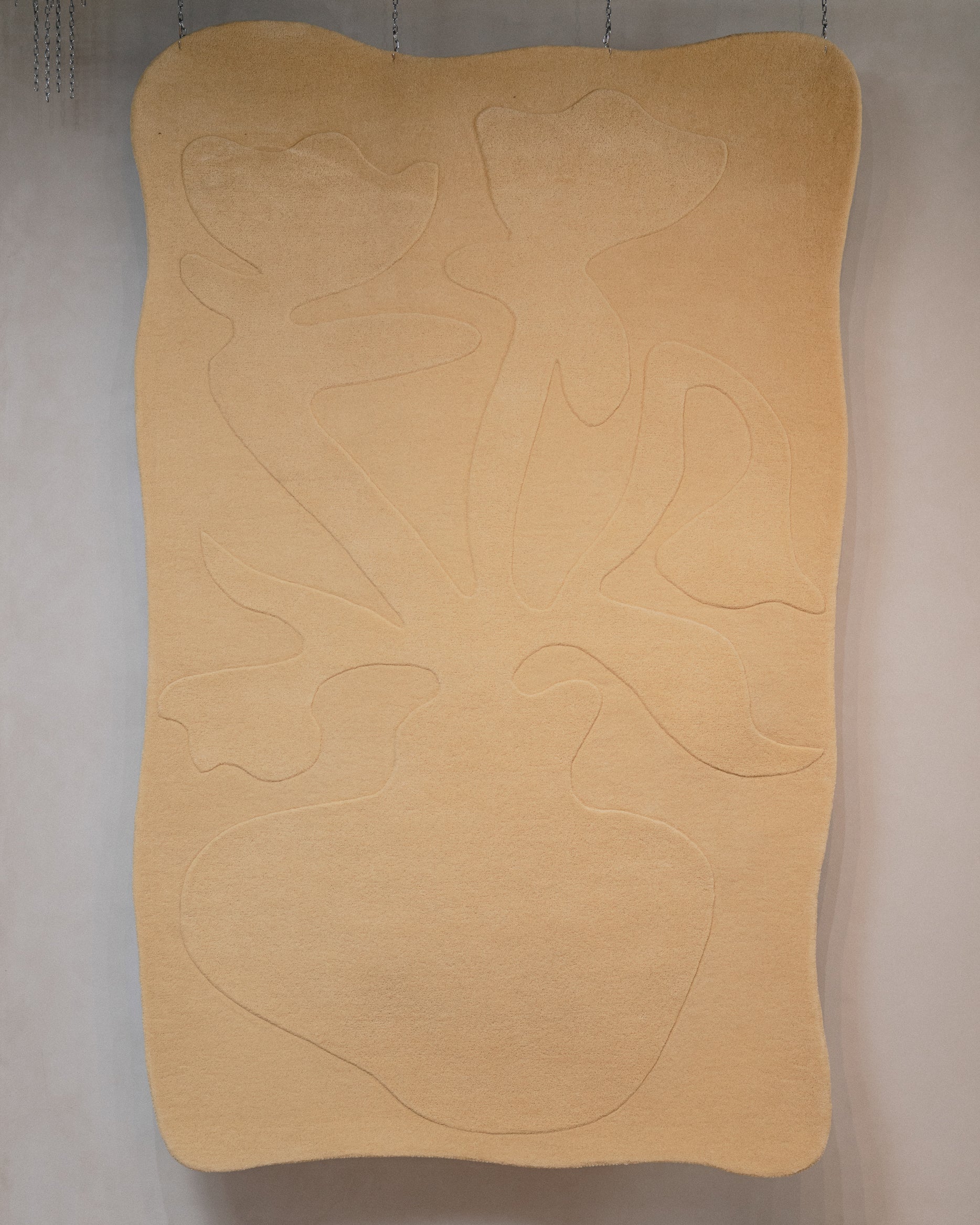 Lauv x Lieselot Wille designer wool rug in Butter yellow – full view